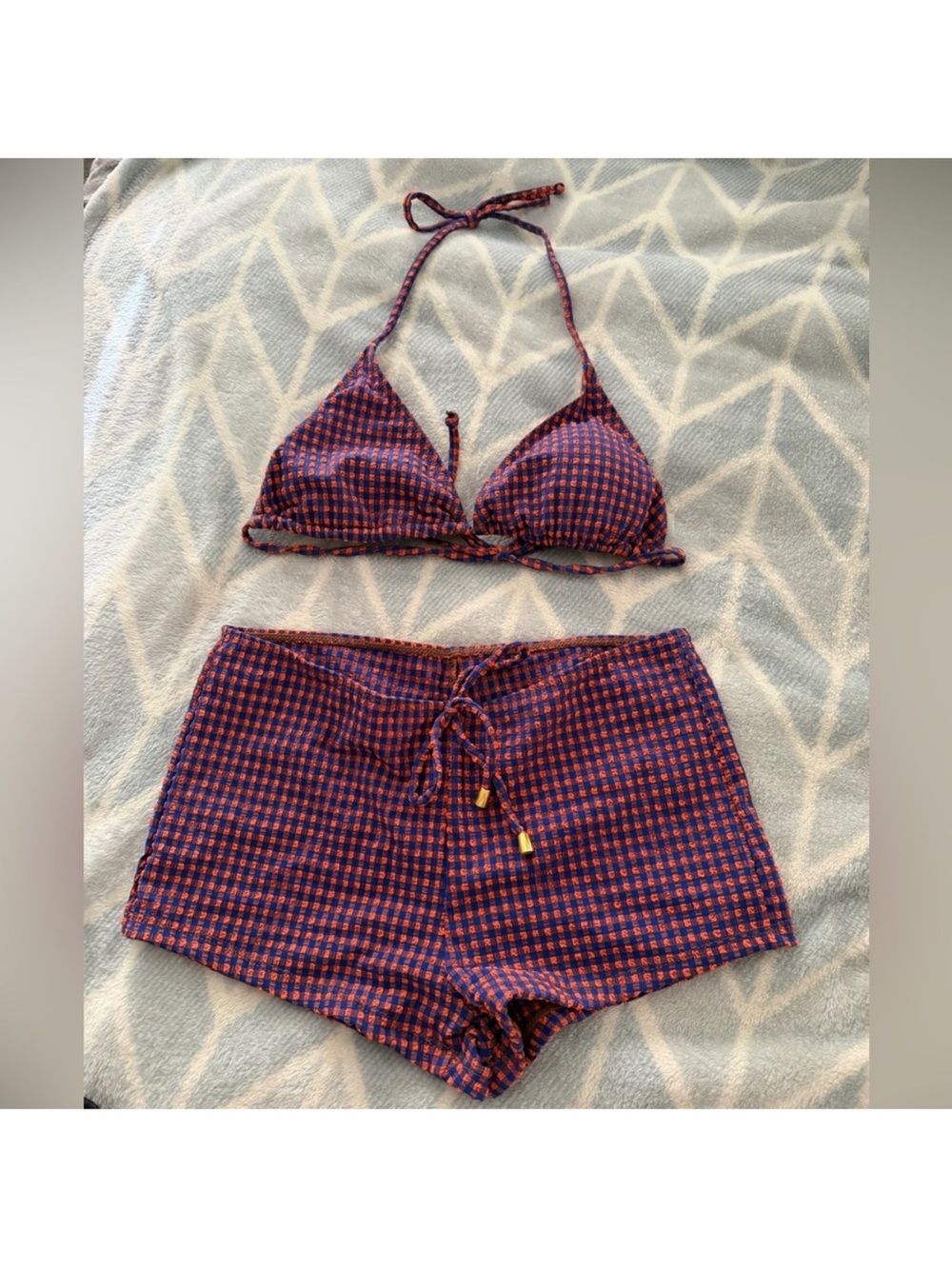 TT Viral red & blue gingham bikini - Picture 5 of 8